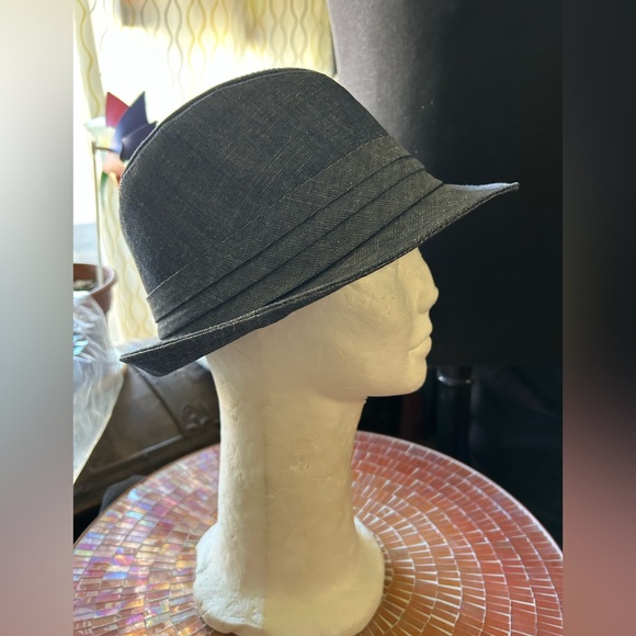Goodfellow & Company Cotton Fedora Hat Mens Dress Sun Hat L/XL Denim Blue - Picture 1 of 8